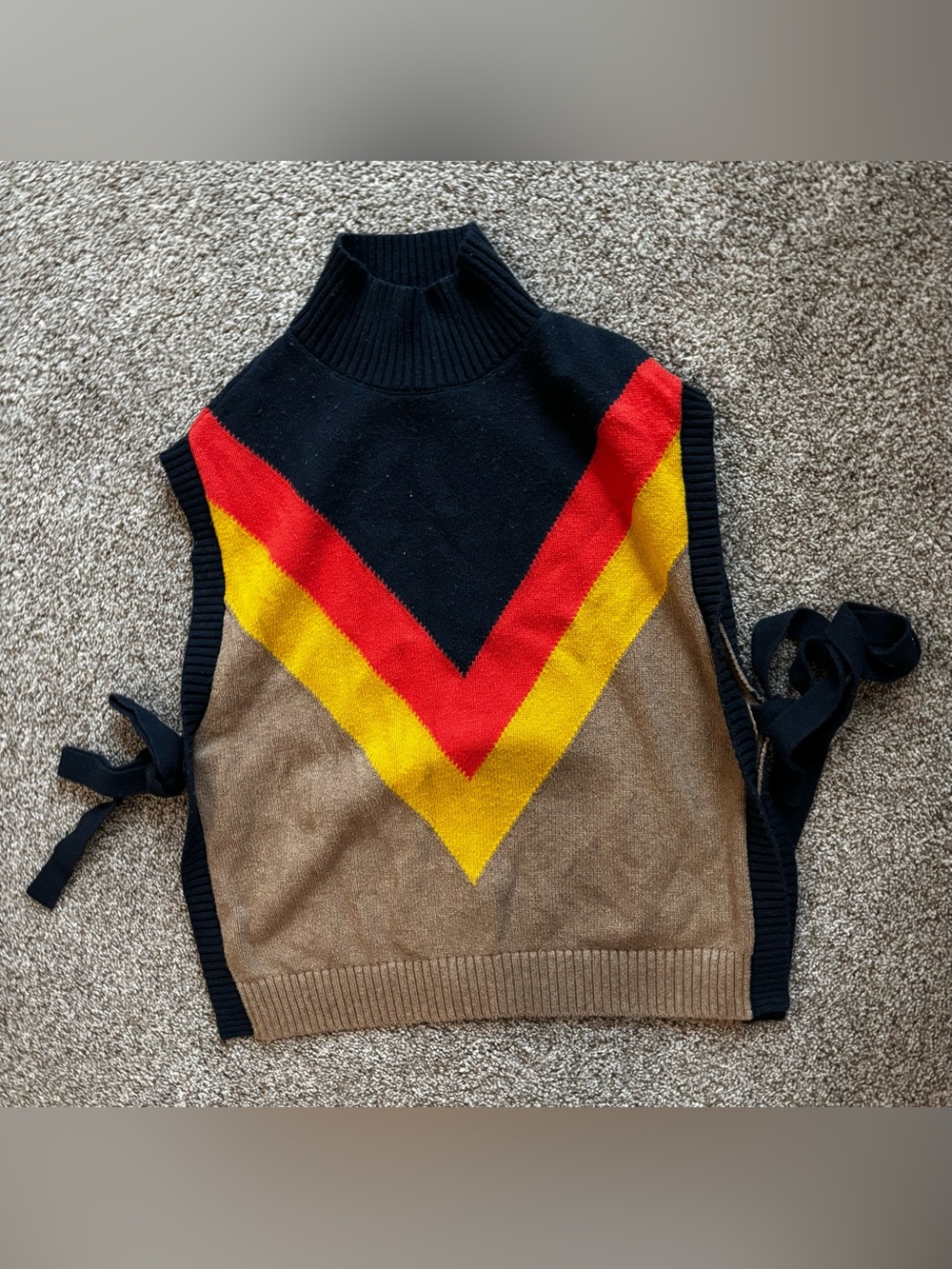 Maeve Anthropologie Sleeveless Knit side tie Sweater Vest
